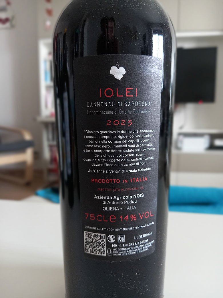 Cannonau di Sardegna Iolei 2023 Iolei