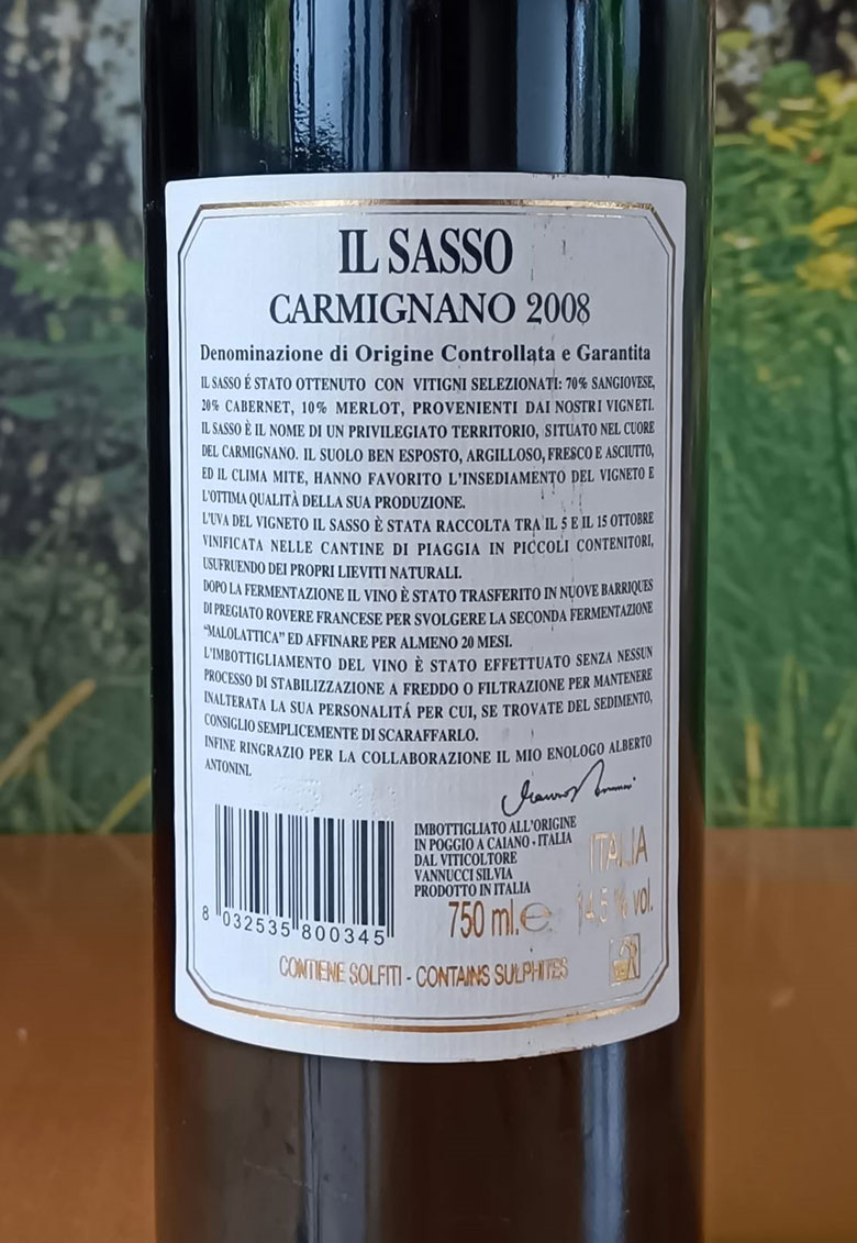 Carmignano Il Sasso Mauro Vannucci 2008 Piaggia