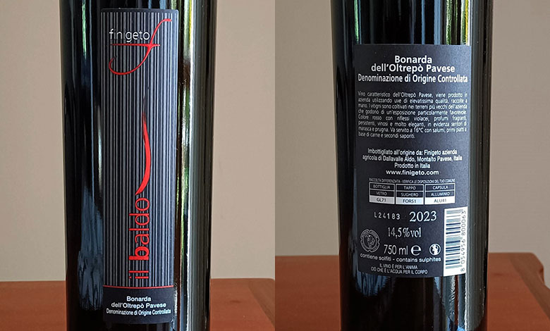 Bonarda dell'Oltrepò Pavese Il Baldo 2023 Finigeto