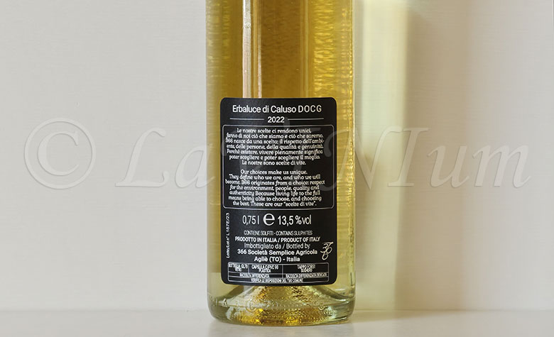 Erbaluce di Caluso Scelte di Vite 2022 Cantina 366