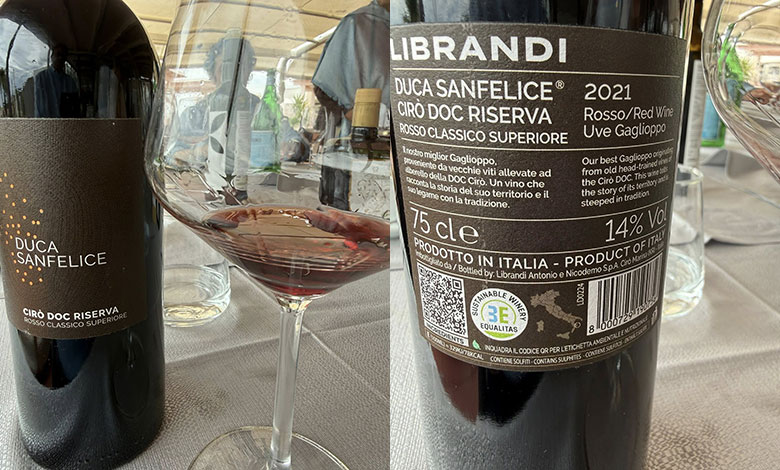 Cirò Rosso Classico Superiore Riserva Duca Sanfelice 2021 Librandi