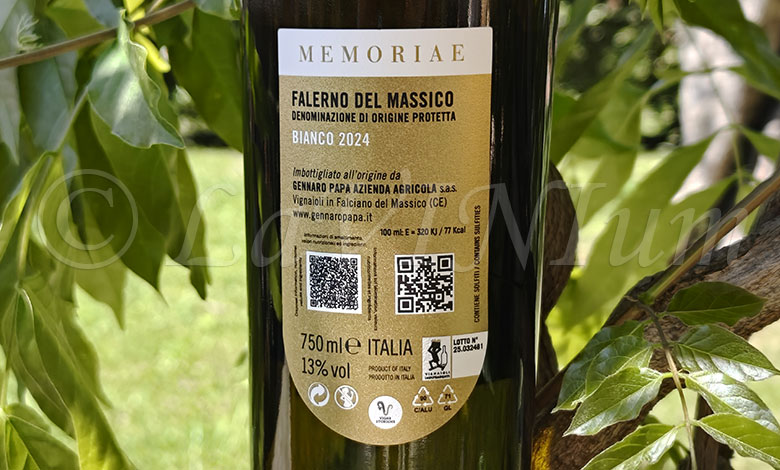 Falerno del Massico Bianco Memoriae 2024 Papa