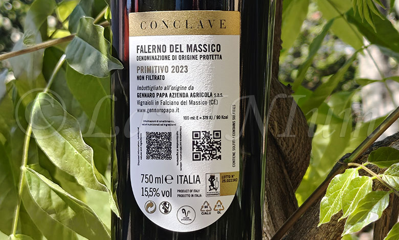 Falerno del Massico Primitivo Conclave 2023 Gennaro Papa