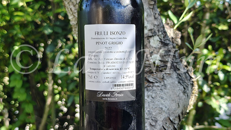 Friuli Isonzo Pinot Grigio 2022 Davide Feresin