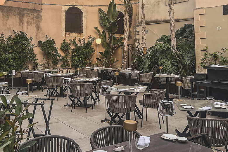 Il cortile del ristorante Cortile Spirito Santo