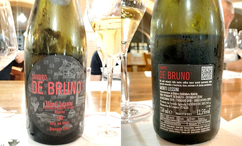 Monti Lessini Metodo Classico Dosaggio Zero Riserva 100 Mesi 2015 Sandro De Bruno