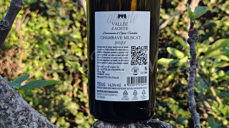 Vallée d'Aoste Chambave Muscat Attente 2021 La Crotta di Vegneron