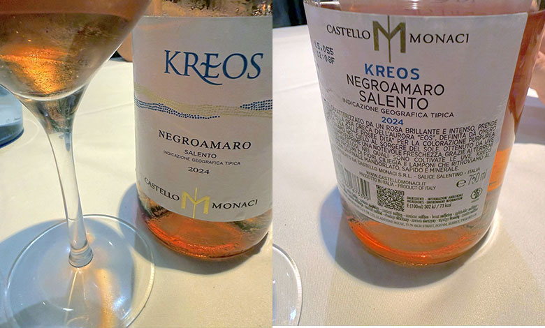 Negroamaro Rosato Kreos 2024 Castello Monaci