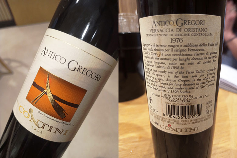 Vernaccia di Oristano Antico Gregori 1976