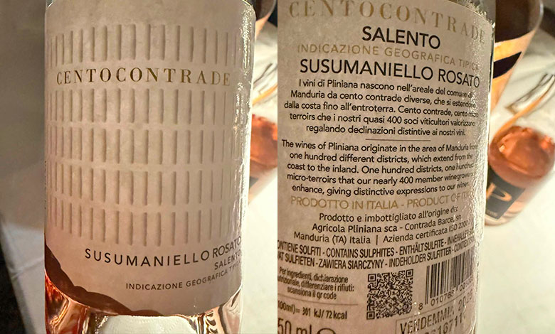 Susumaniello Rosato 2025 Cantina Pliniana