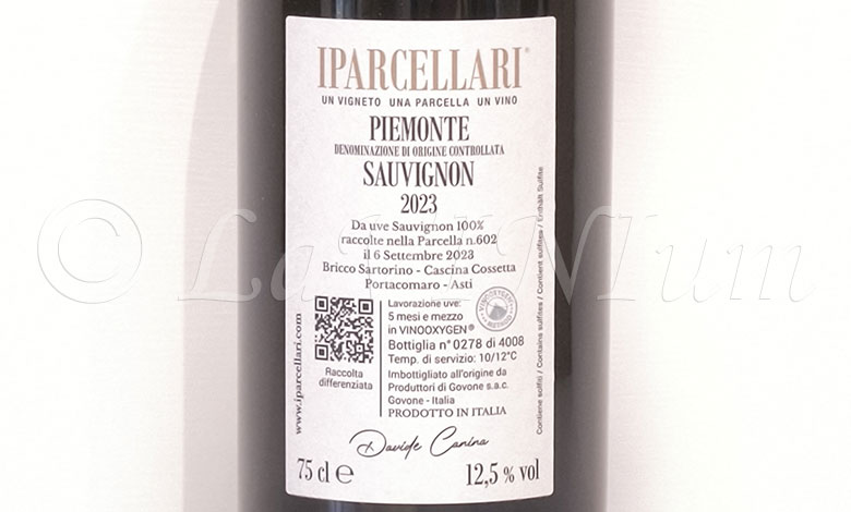 Piemonte Sauvignon Parcella 602 2023 I Parcellari